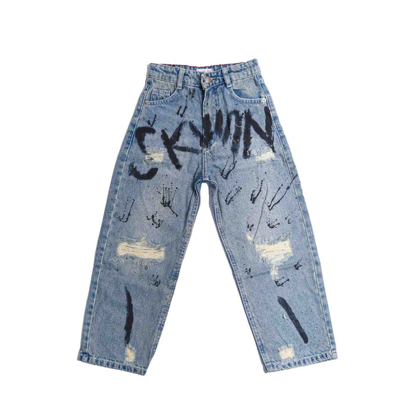 بنطلون جينز تقطيع