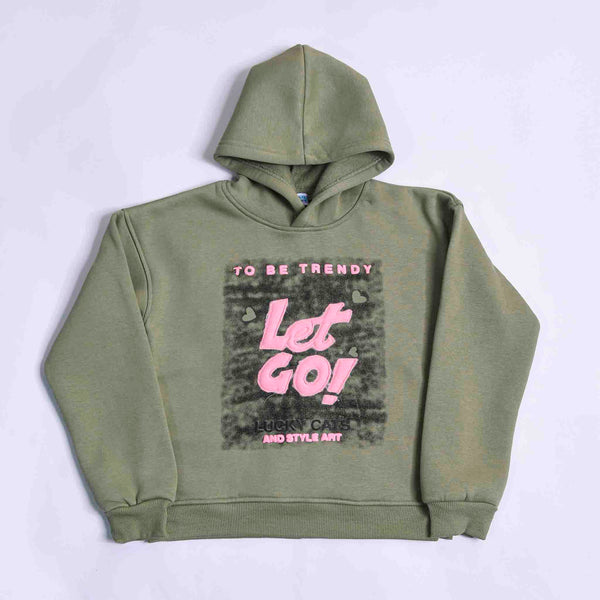 سويت شيرت بناتي كابيشو تطريز