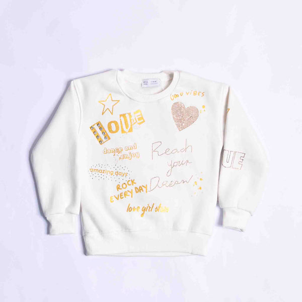 سويت شيرت بناتي روند استراس