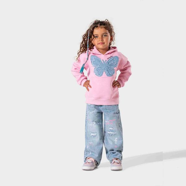 سويت شيرت بناتي فراشه كابيشو